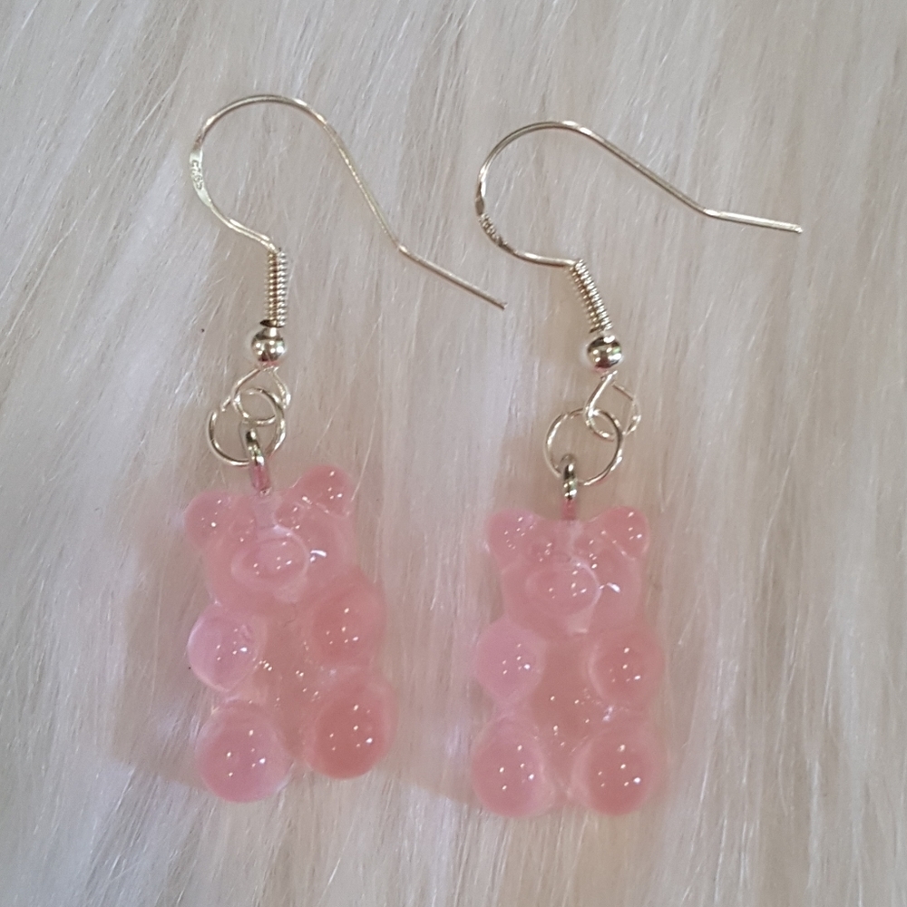4/$20 Gummy Bear Sterling Silver Earrings - Picture 2 of 2